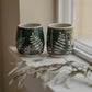 Carved Leafy Cup Set